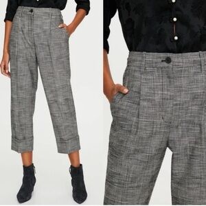 Aritzia Wilfred plaid haiku trousers